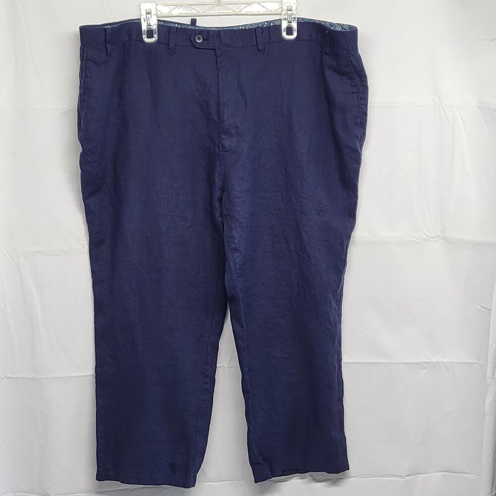 Ralph Lauren Linen Pants Mens Size 48R Crop Breathable Coastal Blue 48 X 25